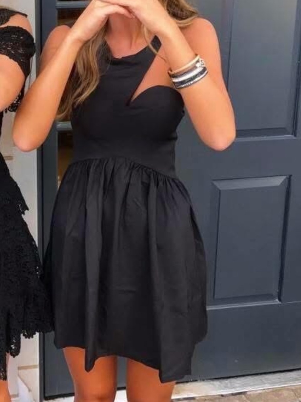 Xenia Boutique Black Cutout Party Dress